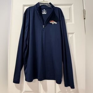 Men’s Fanatics Navy and Orange Quarter-Zip Pullover